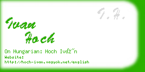 ivan hoch business card